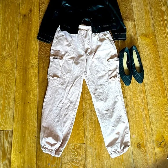Theory genuine leather jacket petite cropped
